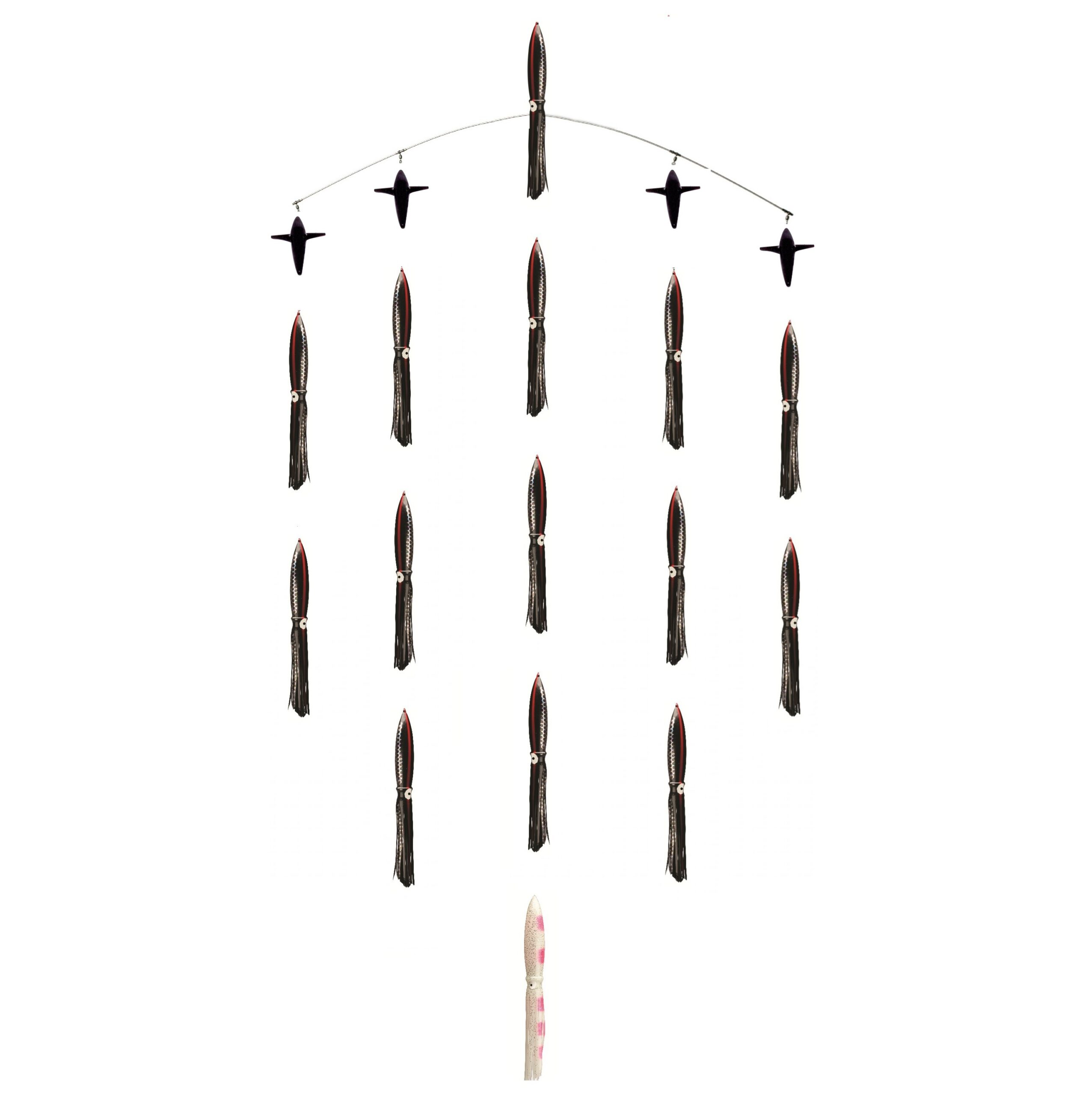 48in Quad Bird Spreader Bar w/ 15 x 13in Squid