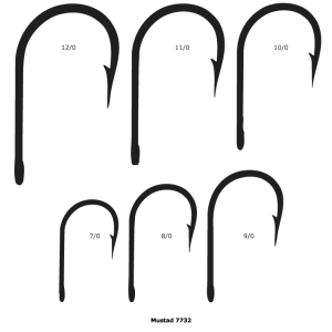 Details about / Mustad 7732 Big Game Southern Tuna StainlS Steel Forged Short Barb Hook 9//0 5Pk