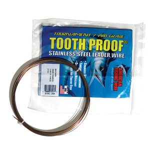 AFW TOOTH PROOF STAINLESS STEEL SINGLE STRAND WIRE LEADER