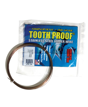 AFW TOOTH PROOF STAINLESS STEEL LEADER-Single Strand Wire-325LB Test 30FT BROWN 