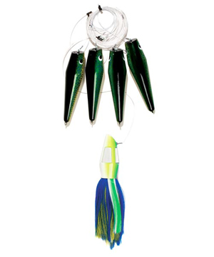 BOWLING PIN DAISY CHAIN TEASER - GREEN AND YELLOW - Fisherman's