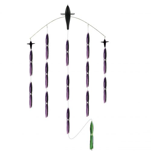 48" Titanium Triple Bird Bar w/ 14-13" Squid