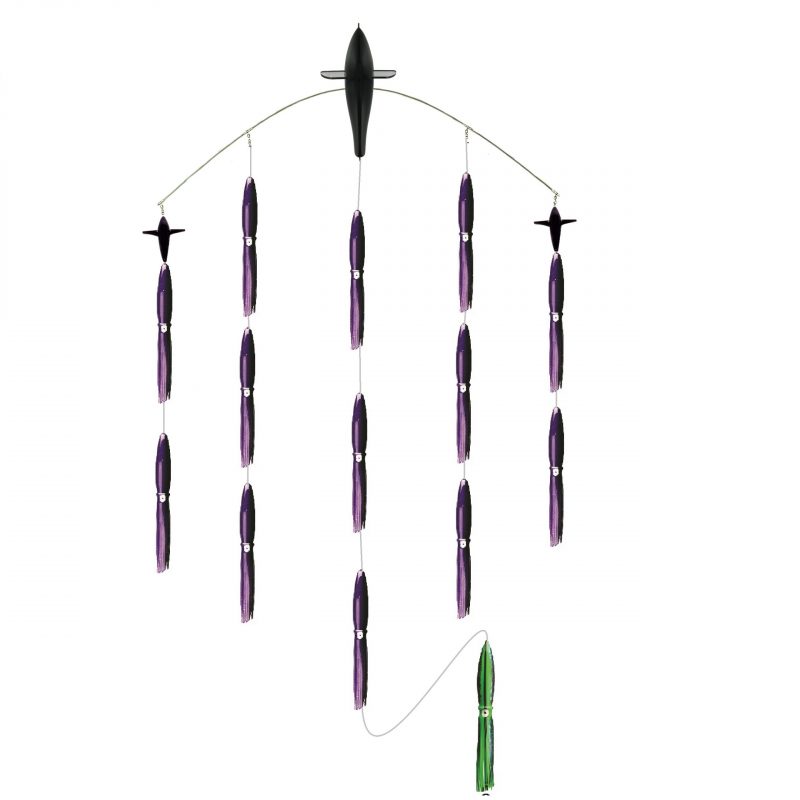 48" Titanium Triple Bird Bar w/ 14-13" Squid