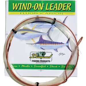 DIAMOND FISHING PRODUCTS 25' WIND ON LEADERS W/ MOMOI FLUOROCARBON