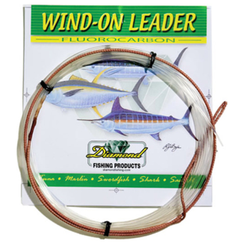 DIAMOND FISHING PRODUCTS 25' WIND ON LEADERS W/ MOMOI FLUOROCARBON
