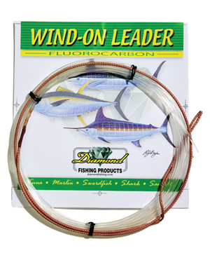 DIAMOND FISHING PRODUCTS 25' WIND ON LEADERS W/ MOMOI FLUOROCARBON