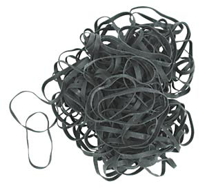 Large Black Rubber Elastic Bands - Size 64 | PlasticMill