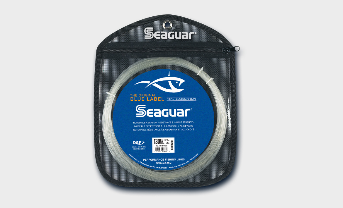 Grand Slam Bluewater 100% Fluorocarbon Leader, 30 lb (13.6 kg) test, .020  in (0.50 mm) dia, Blue, 25 yd (23 m) Spool