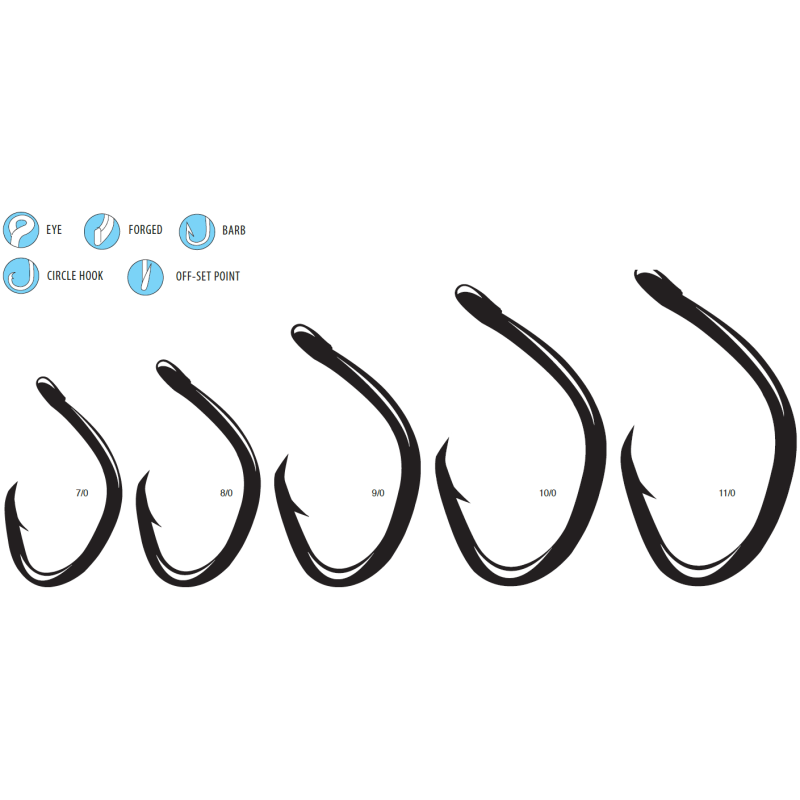 Gamakatsu Super Nautilus Offset Circle Hooks