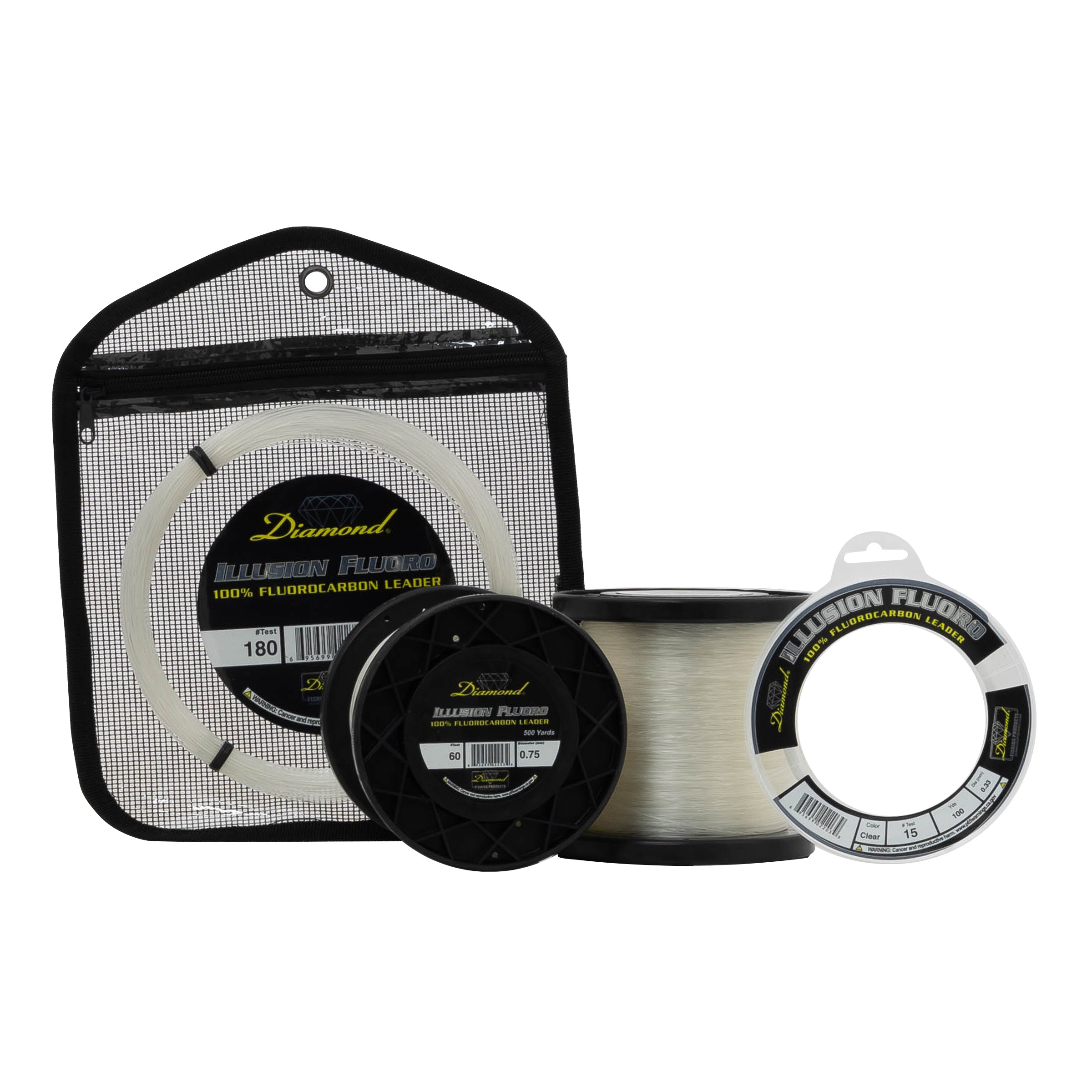 DIAMOND ILLUSION FLUOROCARBON - 25 YARD SPOOLS