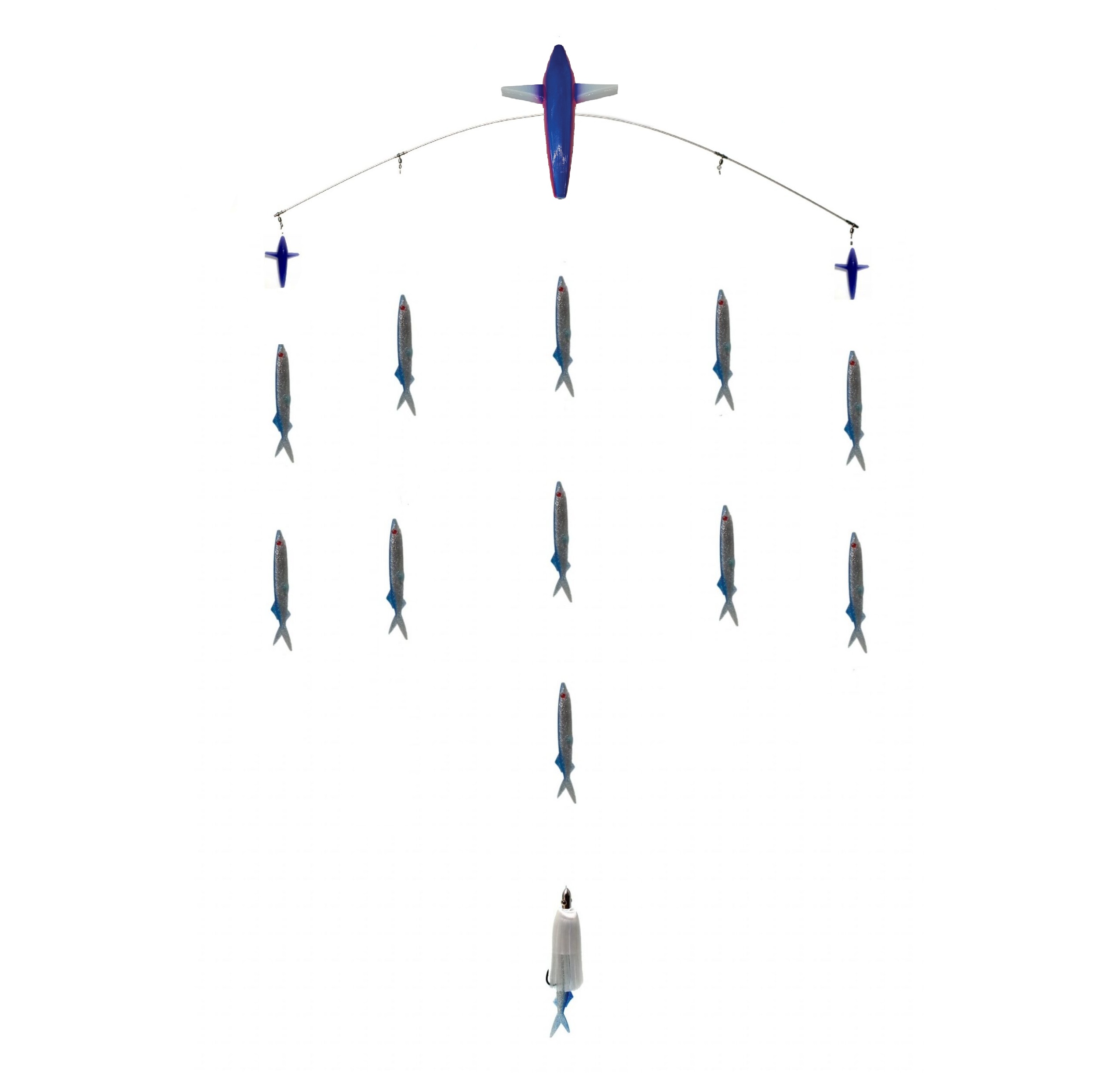 48in Directional Triple Bird Bar w/ Chewy Hoos
