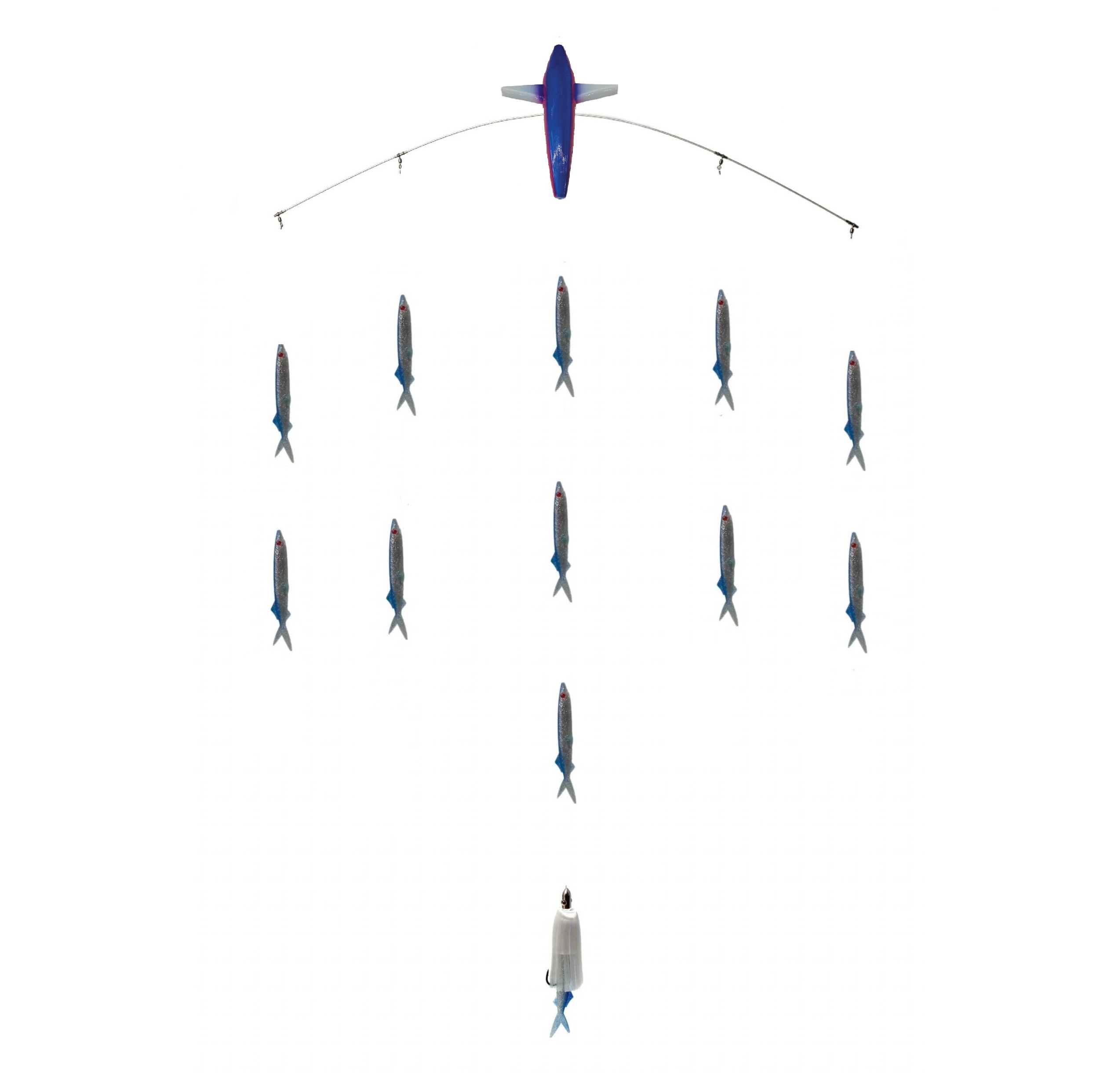48in Directional Single Bird Bar w/ Chewy Hoos