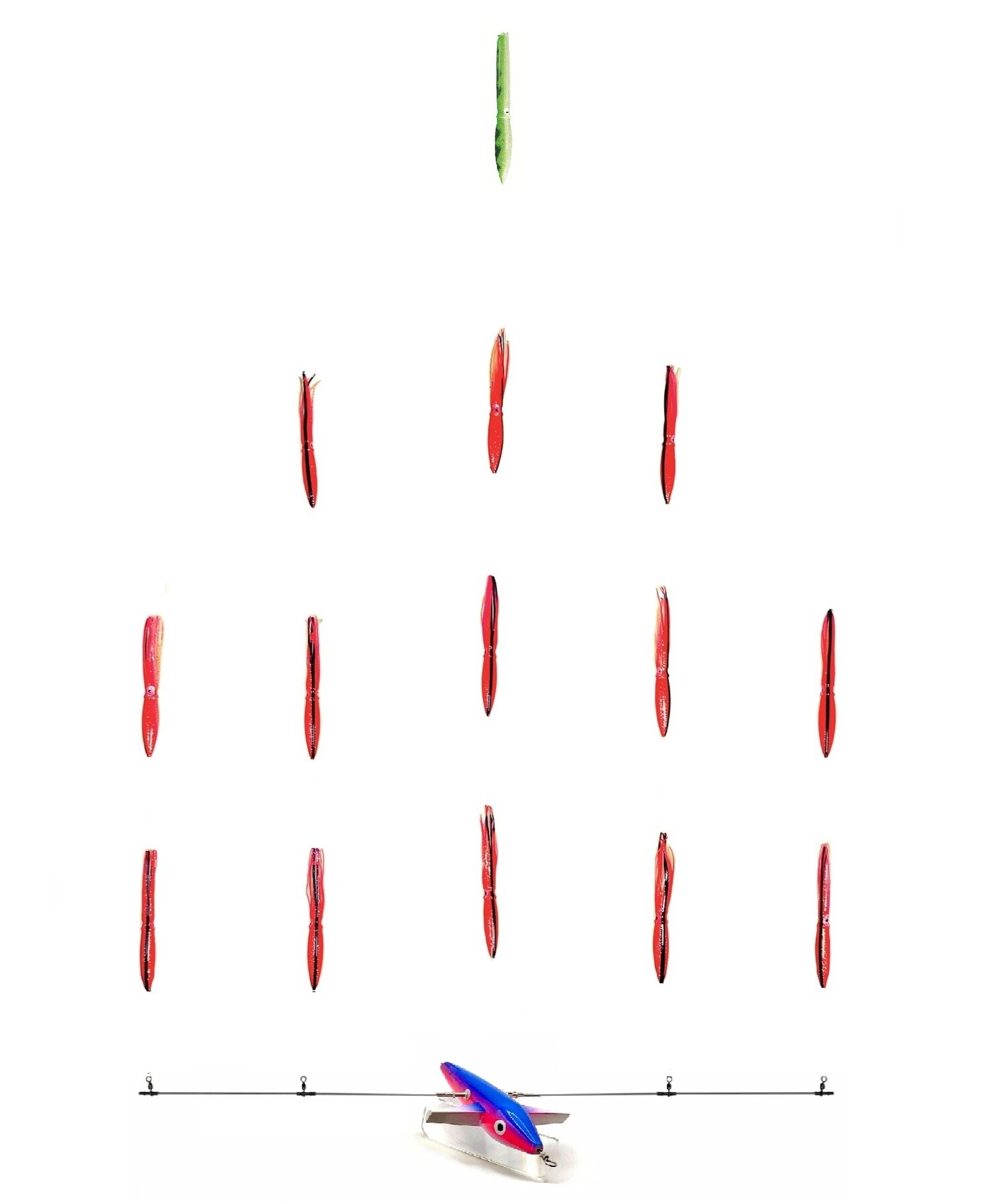 36in Directional Bird Bar w/ 14-9in Squid